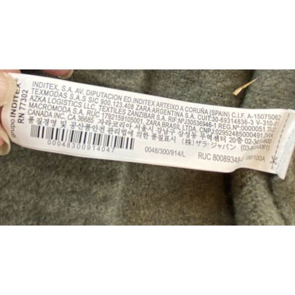 Zara Mens Sweater Size L Army Green Knit Crewneck Pullover 0048/300 NWOT - Picture 6 of 6